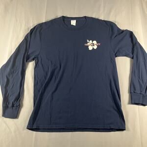 Trader Joe’s Navy Blue Long Sleeve T Shirt Men’s Large Port & Company Cotton